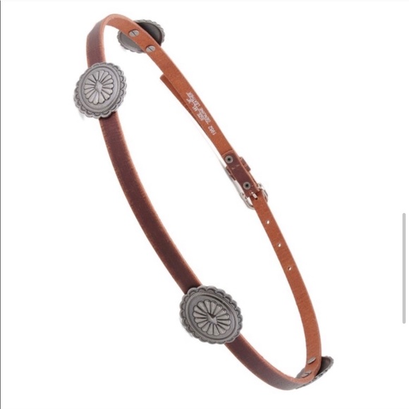 1 left! Boho Western Brown 4 CONCHO gunmetal decor - Picture 6 of 8